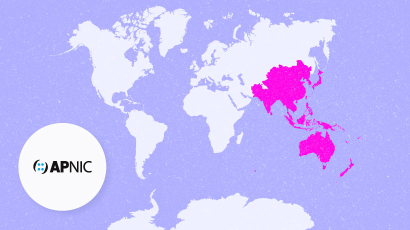 A world map with South East Asia and Oceania regions highlighted in pink.