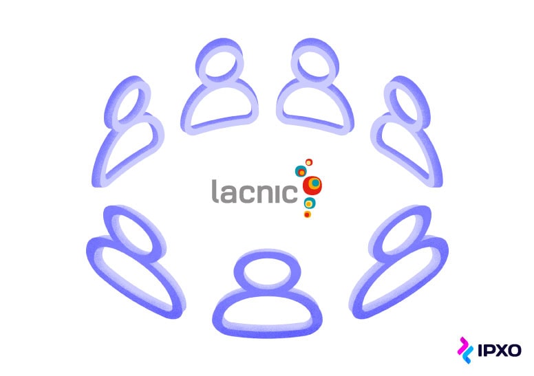 Image of 7 people that represent 7 LACNIC board directors.