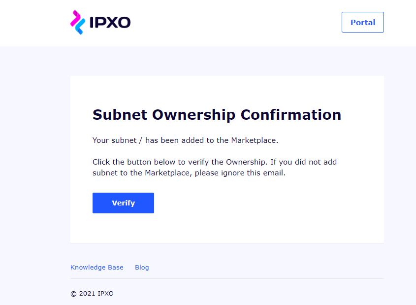 Subnet Ownership Confirmation email