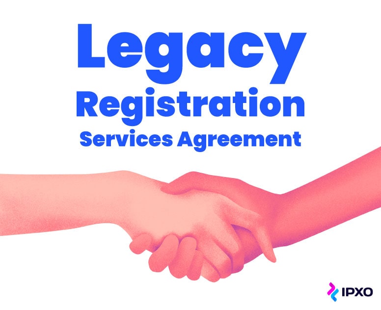 Two hands shaking on the ARIN's legacy registration services agreement.
