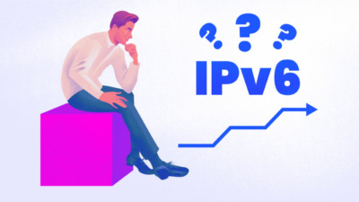 Man thinking about the issues of IPv6 adoption.