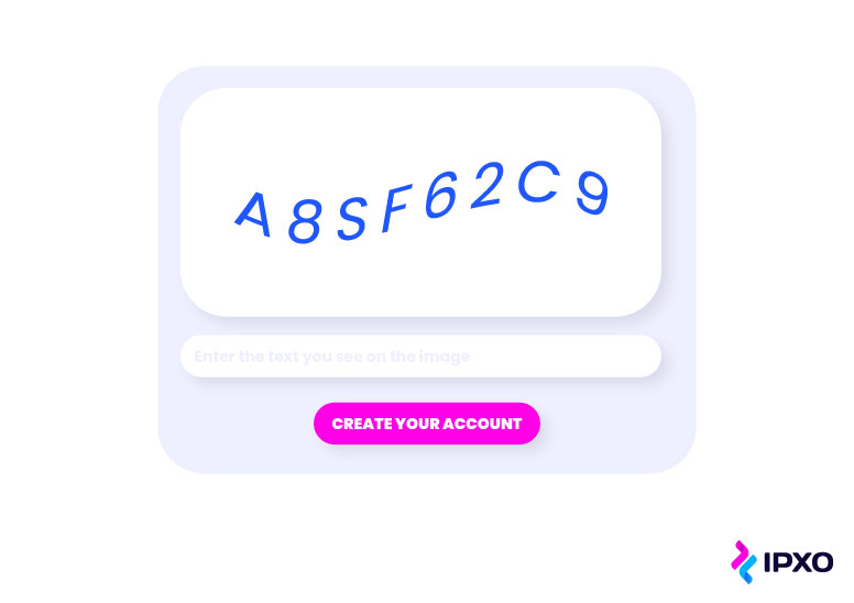 Example of a CAPTCHA text that consists of a mix of letters and numbers.