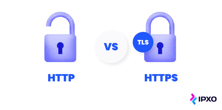 Unlocked HTTP lock next to a locked HTTPS lock indicating better security.