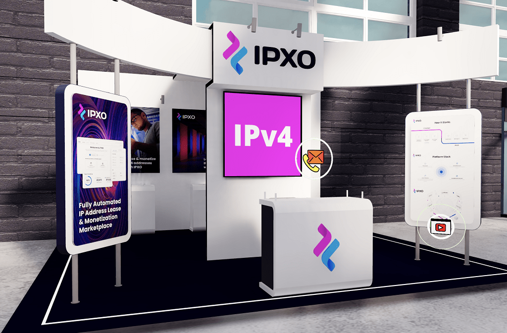 IPXO's virtual stand at the LACNOG 2021 event.