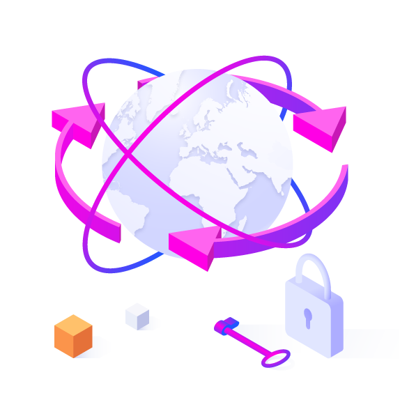 The globe surrounded by cybersecurity.