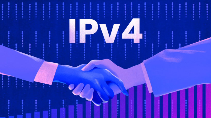 Two people shaking heads in an IPv4 sale deal.