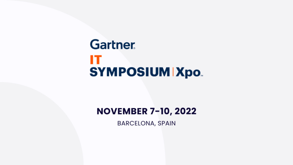 Gartner IT Symposium 2022 event in Barcelona poster.