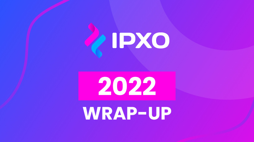 IPXO logo next to the words 2022 wrap-up.