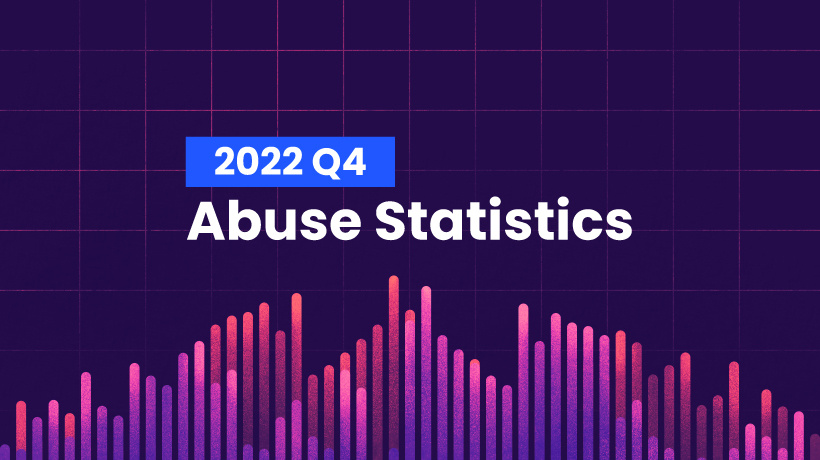 Statistics graph with words 2022 Q4 Abuse Statistics in the center.