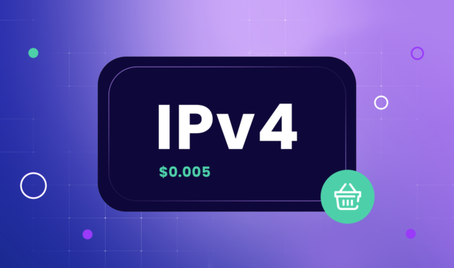 IPv4 as an item in a shopping cart.
