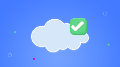 A cloud with a checkmark