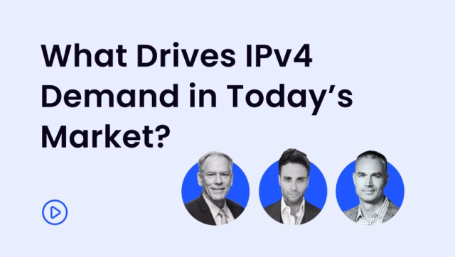 What drives IPv4 demand in todays market